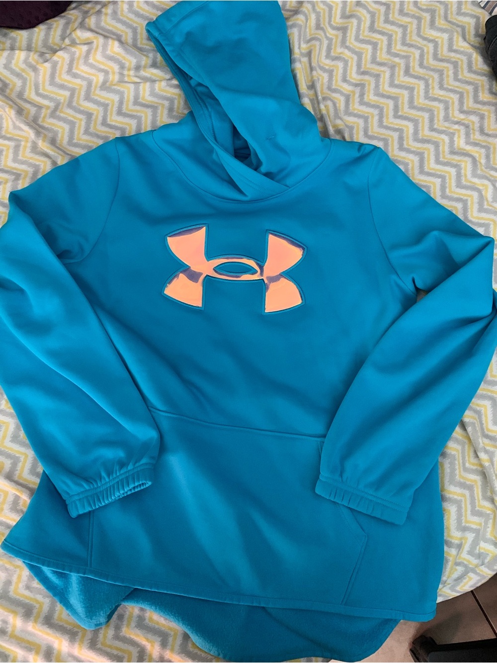 Under Armour Bright Teal Hoodie Logo